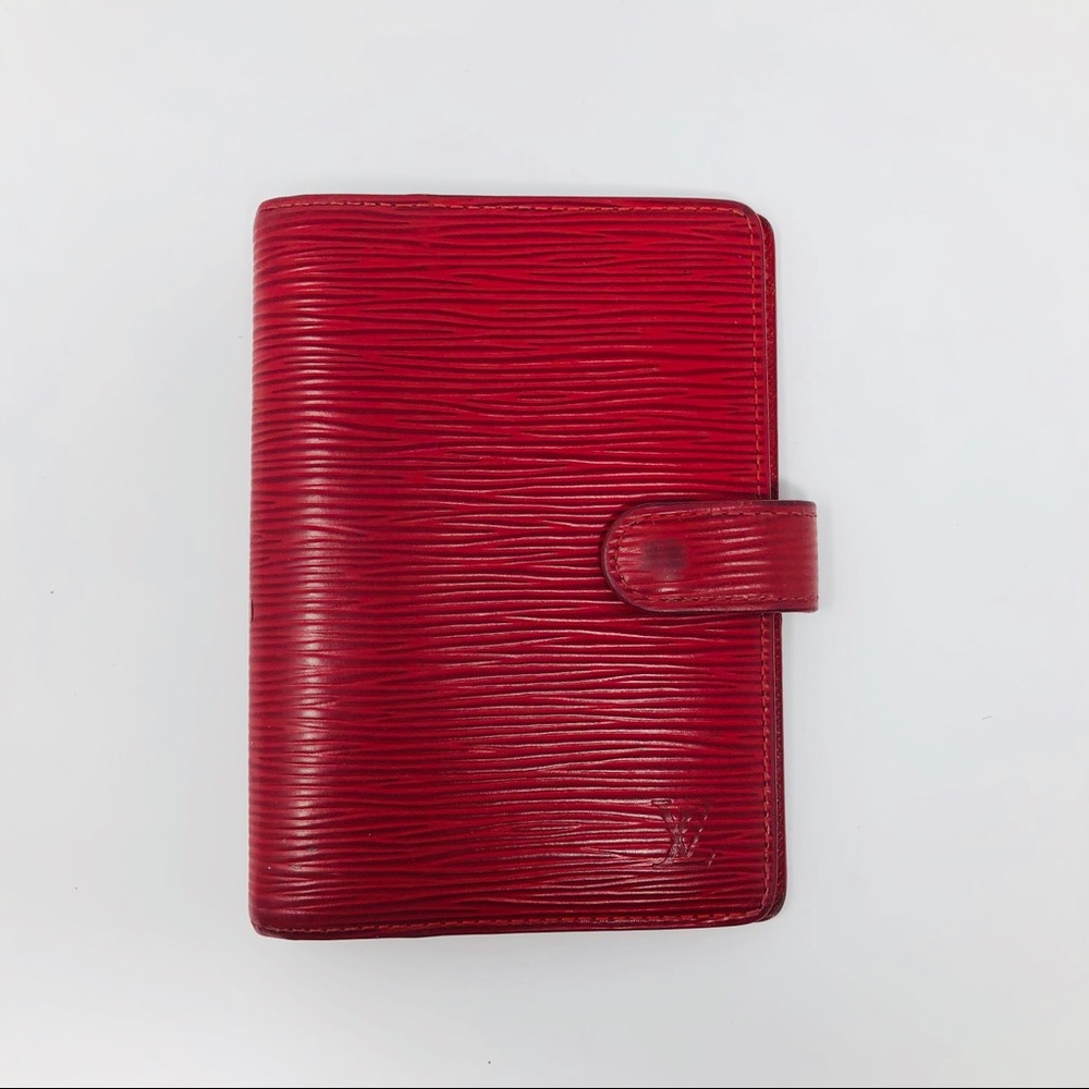 Authentic Louis Vuitton Red Agenda PM
